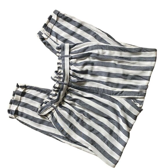 American Eagle Striped Paperback Trousers-Lightweight-Gray/White-M - Picture 8 of 9